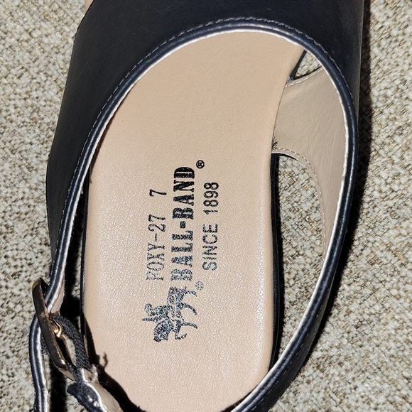 BALL-BAND FOXY 27 SZ 7 NEW WITHOUT BOX BLACK SANDALS - Picture 2 of 4